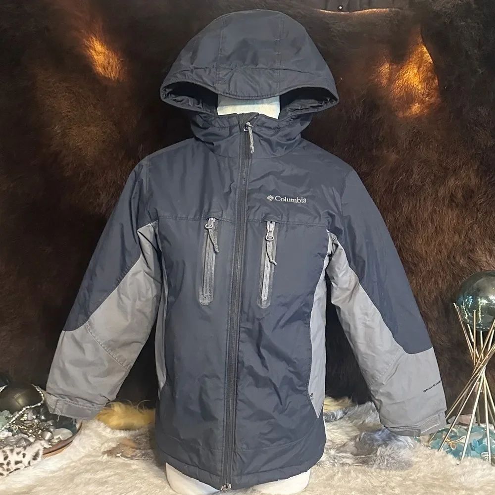 Columbia Kids' Dark Blue and Light Gray Puffer Jacket 8 (3050)